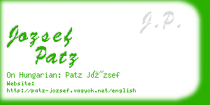 jozsef patz business card